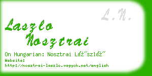 laszlo nosztrai business card